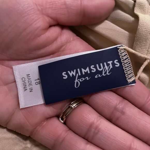 Swimsuits For All Size 18 Tankini Bikini Swimwear Top Blue White Plus Size - Picture 9 of 10